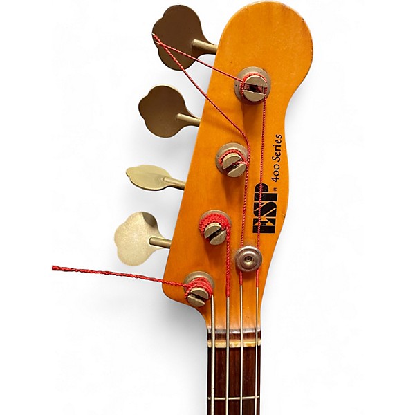 Used ESP 400 SERIES JAZZ BASS Candy Apple Red Electric Bass Guitar