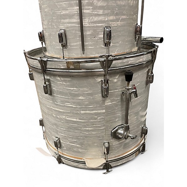 Used Ludwig 5 Piece rocker Pearl White Drum Kit