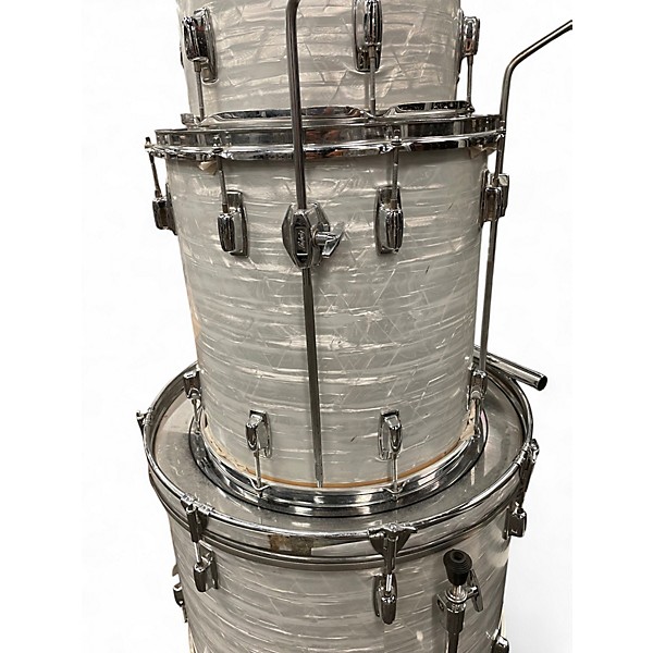 Used Ludwig 5 Piece rocker Pearl White Drum Kit