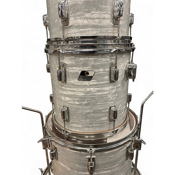 Used Ludwig 5 Piece rocker Pearl White Drum Kit