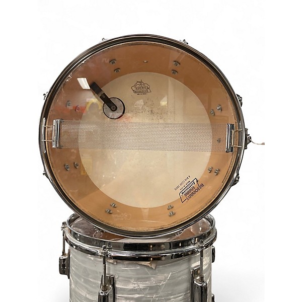 Used Ludwig 5 Piece rocker Pearl White Drum Kit