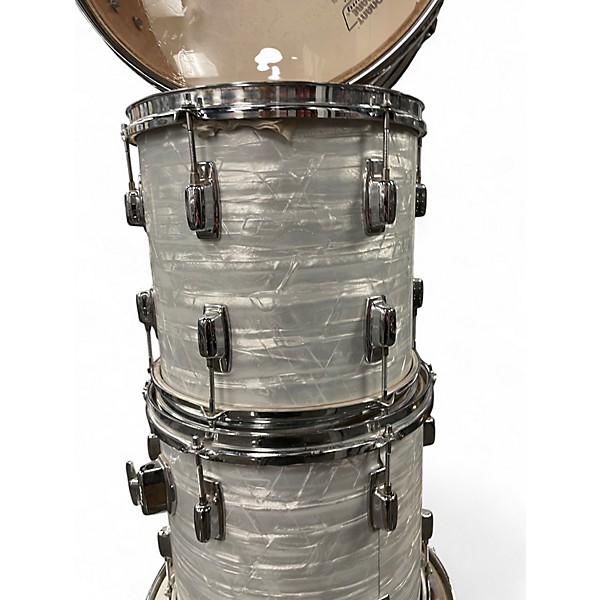 Used Ludwig 5 Piece rocker Pearl White Drum Kit
