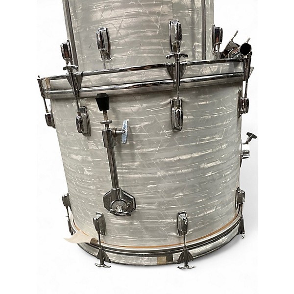 Used Ludwig 5 Piece rocker Pearl White Drum Kit