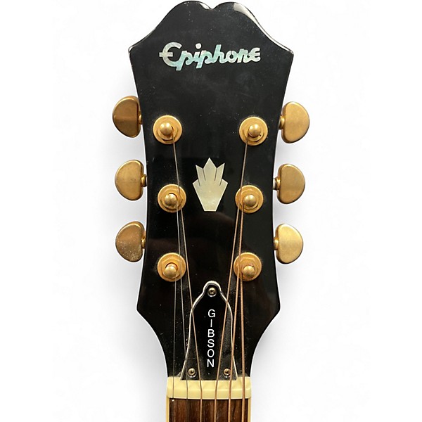 Used Epiphone PR5E Left Handed Natural Acoustic Electric Guitar