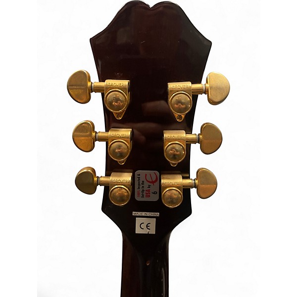 Used Epiphone PR5E Left Handed Natural Acoustic Electric Guitar