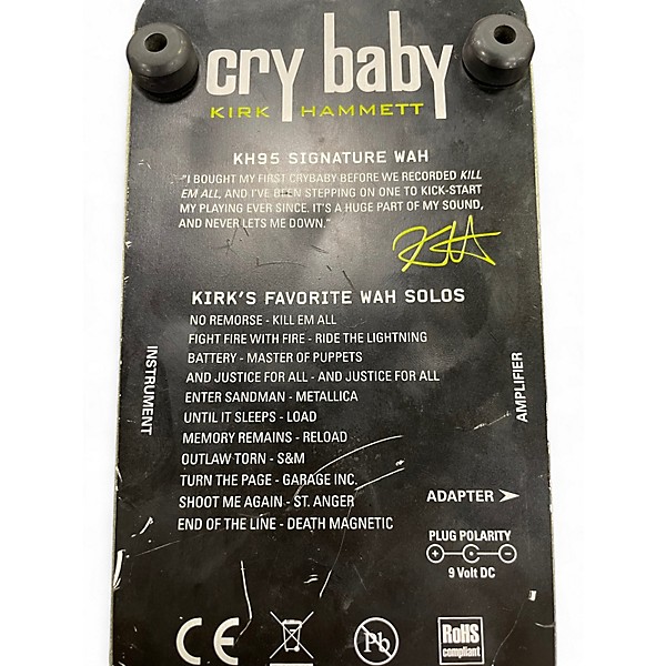 Used Dunlop KH95 Kirk Hammett Signature Cry Baby Wah Effect Pedal