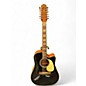 Used Wishmade GLD232CEQ-12 SBK Metallic Black 12 String Acoustic Electric Guitar thumbnail
