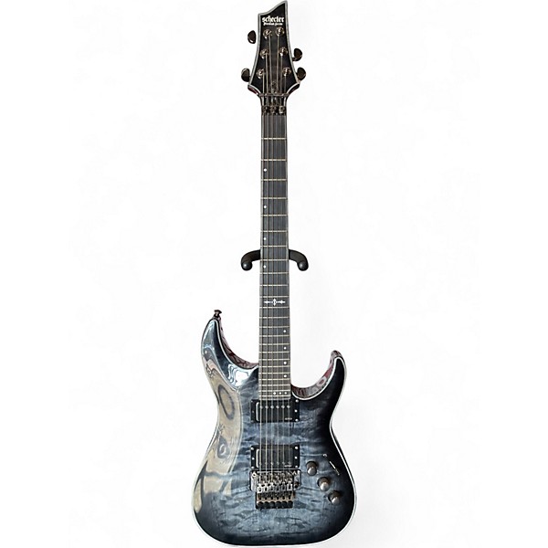 Used Schecter Guitar Research Hellraiser C1 Hybrid Trans Black Solid Body Electric Guitar