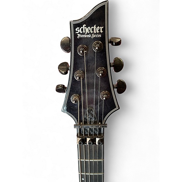 Used Schecter Guitar Research Hellraiser C1 Hybrid Trans Black Solid Body Electric Guitar