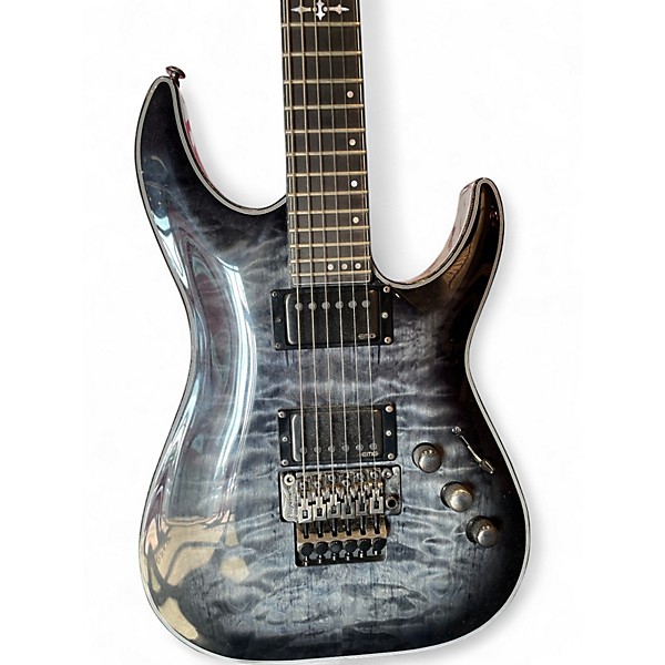 Used Schecter Guitar Research Hellraiser C1 Hybrid Trans Black Solid Body Electric Guitar