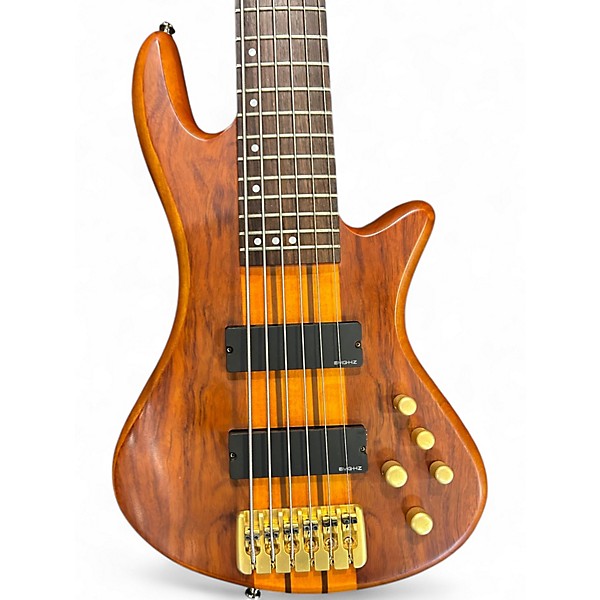 Used Schecter Guitar Research studio 6 2 Tone Sunburst Electric Bass Guitar