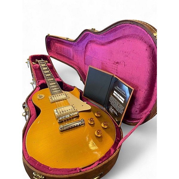 Used Gibson FACTORY AGED LES PAUL R8 Gold Top Solid Body Electric Guitar