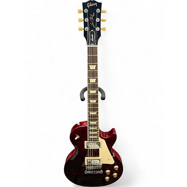 Used Gibson Les Paul Studio Trans Red Solid Body Electric Guitar