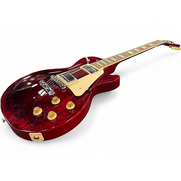 Used Gibson Les Paul Studio Trans Red Solid Body Electric Guitar