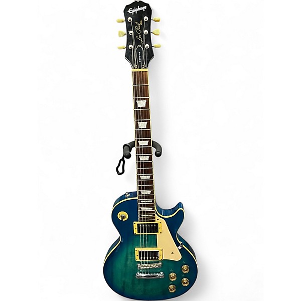 Used 1997 Epiphone les paul Blue Burst Solid Body Electric Guitar