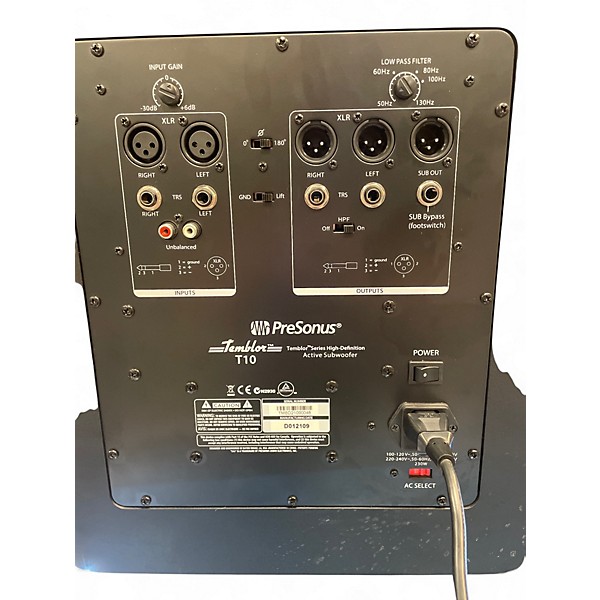 Used PreSonus TEMBLER T10 Subwoofer