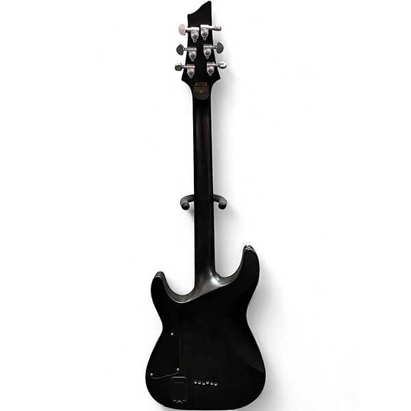 Used Schecter Guitar Research C1 Platinum Trans Black Solid Body Electric Guitar