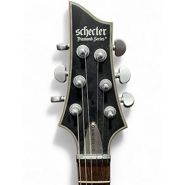 Used Schecter Guitar Research C1 Platinum Trans Black Solid Body Electric Guitar