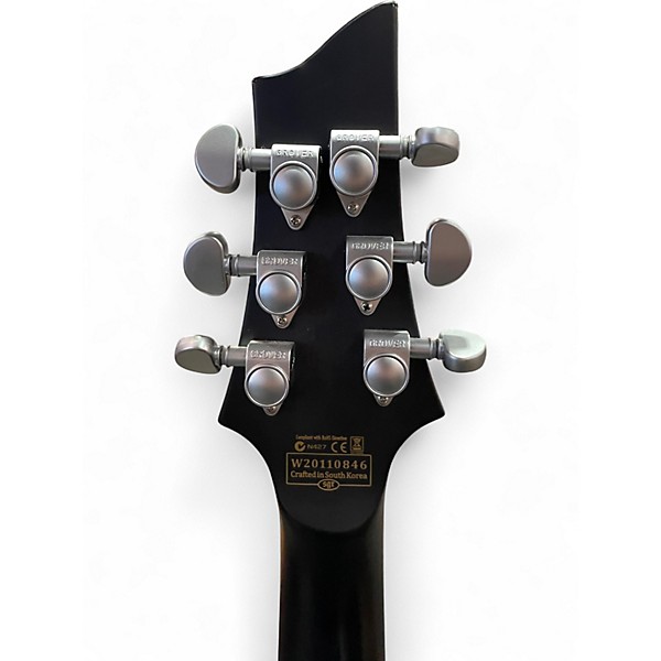 Used Schecter Guitar Research C1 Platinum Trans Black Solid Body Electric Guitar