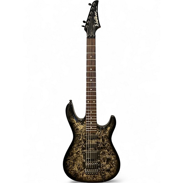Used Washburn KC70V Black and Silver Solid Body Electric Guitar