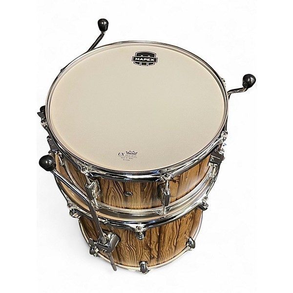 Used Mapex 5 Piece limited edition Mars Series 5 piece Driftwood Chrome Chrome Drum Kit
