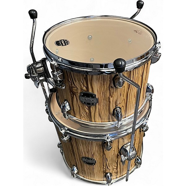 Used Mapex 5 Piece limited edition Mars Series 5 piece Driftwood Chrome Chrome Drum Kit