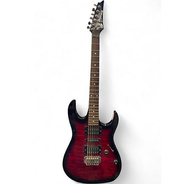 Used Ibanez GRX70QA Trans Red Solid Body Electric Guitar