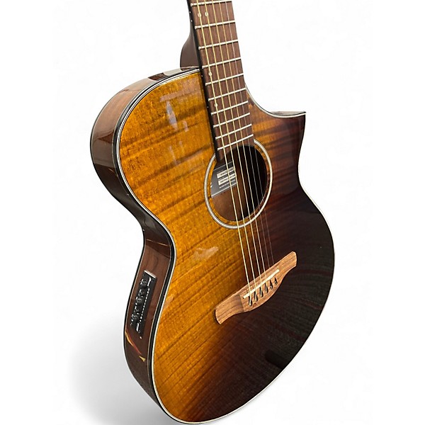 Used Ibanez aewc32fm Natural Acoustic Electric Guitar