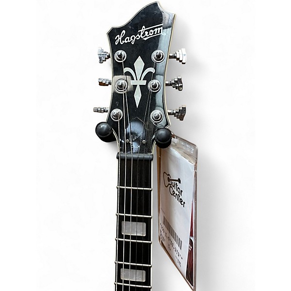 Used Hagstrom Viking Deluxe Black Hollow Body Electric Guitar