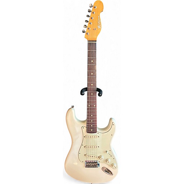 Used K Line Springfield Antique White Solid Body Electric Guitar