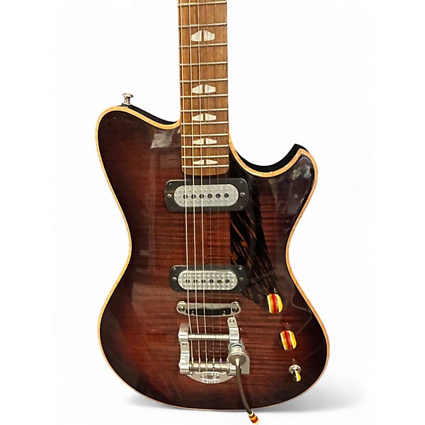 Used Powers Electric A-Type Brown Sunburst Solid Body Electric Guitar