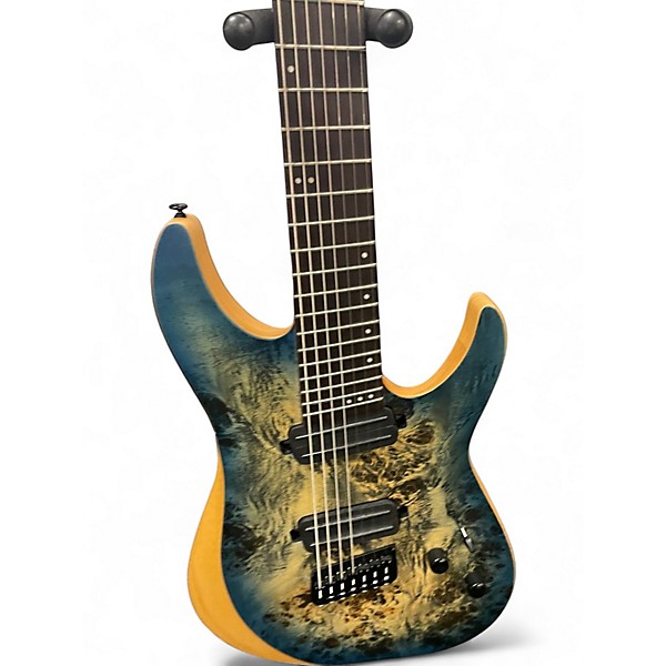 Used Schecter Guitar Research REAPER 7 MULTI SCALE Blue Burst Solid Body Electric Guitar