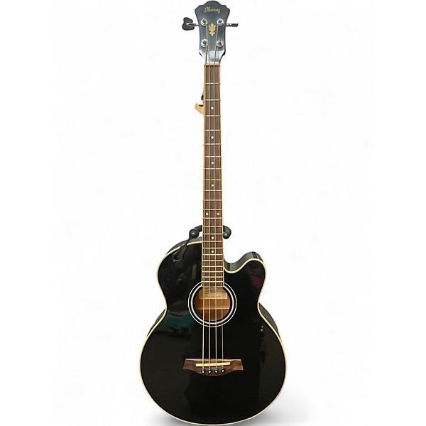 Used Ibanez AEB5E Black Acoustic Bass Guitar