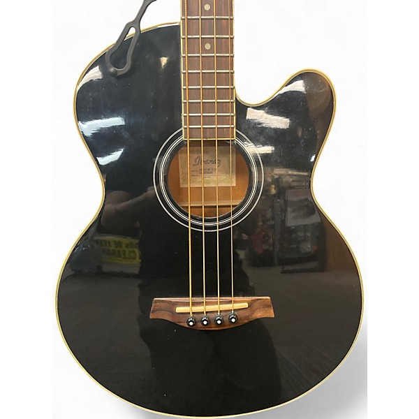 Used Ibanez AEB5E Black Acoustic Bass Guitar