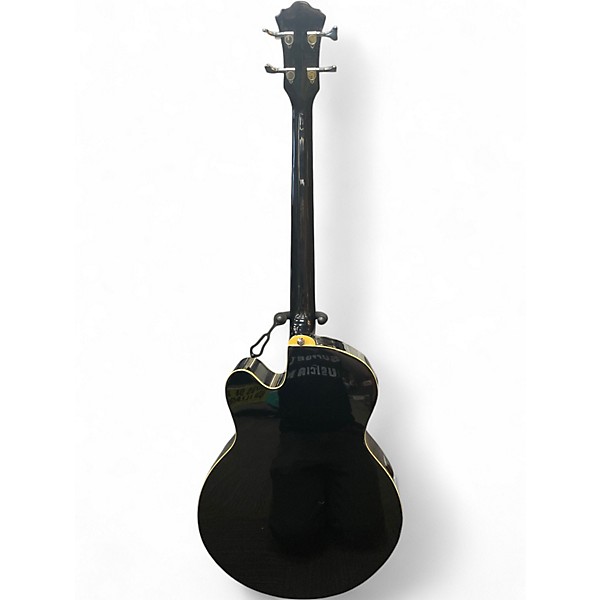 Used Ibanez AEB5E Black Acoustic Bass Guitar