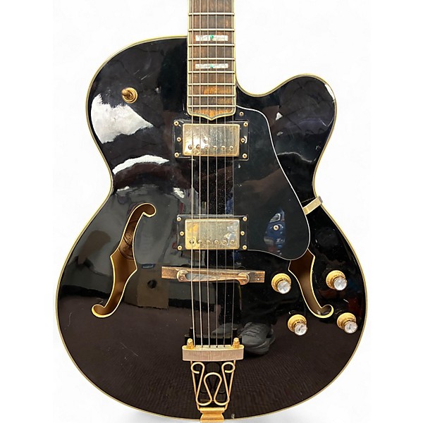 Used Oscar Schmidt OE40-B Hollowbody Black Hollow Body Electric Guitar
