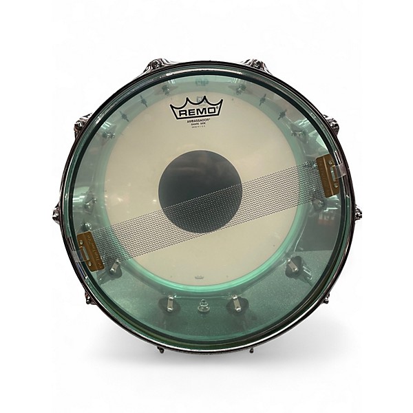 Used DW 14in Design Series Acrylic Snare Seafoam Green Drum