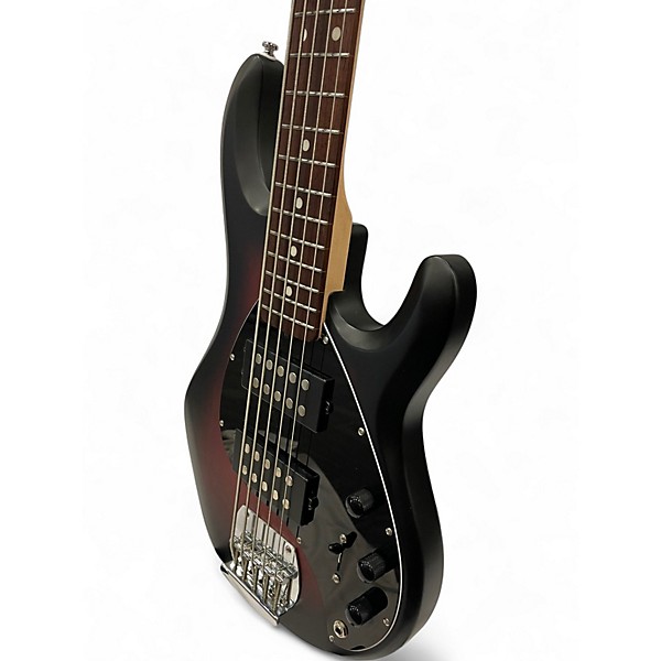 Used Sterling by Music Man Ray5 HH 5 String Crimson Burst Electric Bass Guitar