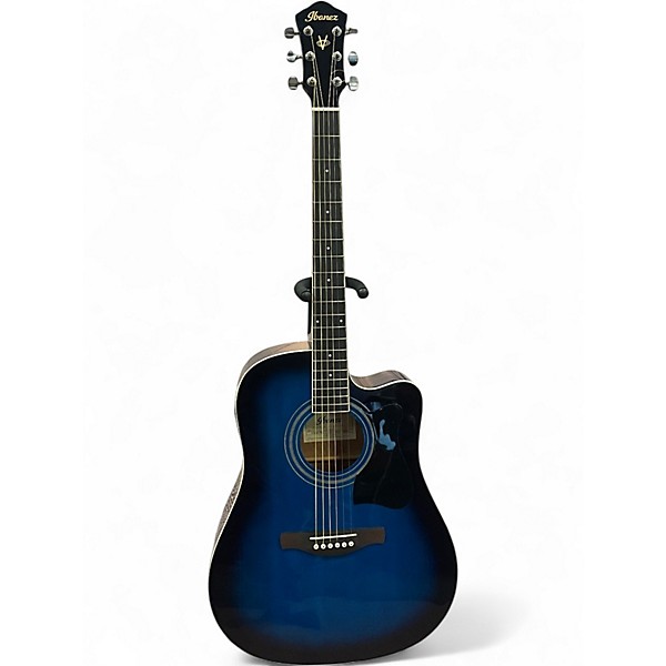 Used Ibanez V70CE Trans Blue Acoustic Electric Guitar
