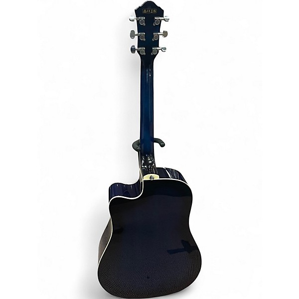 Used Ibanez V70CE Trans Blue Acoustic Electric Guitar