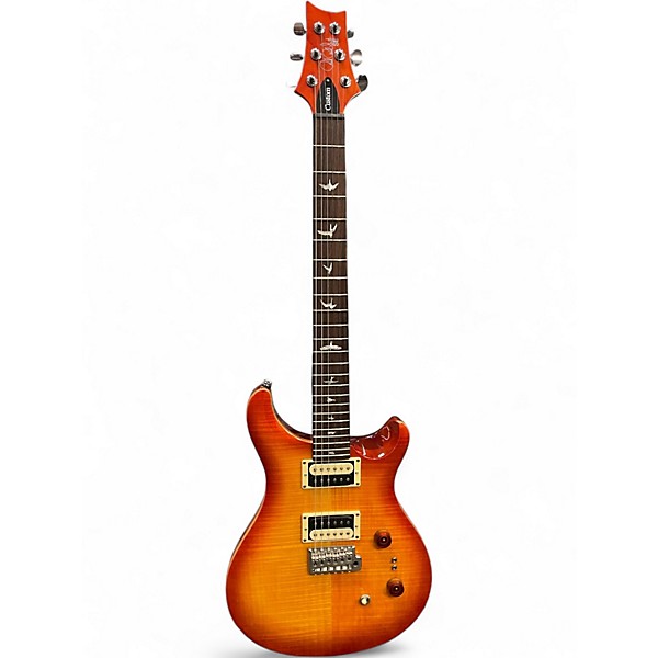 Used PRS SE Custom 24-08 Trans Orange Solid Body Electric Guitar