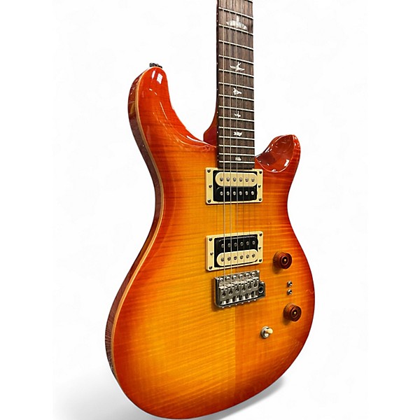 Used PRS SE Custom 24-08 Trans Orange Solid Body Electric Guitar