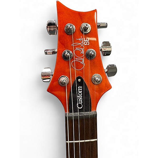 Used PRS SE Custom 24-08 Trans Orange Solid Body Electric Guitar