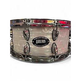 Used J Jrums 6.5X14 Pure Bubinga Pearl White Drum