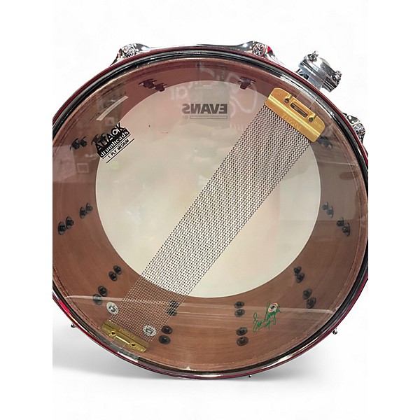 Used J Jrums 6.5X14 Pure Bubinga Pearl White Drum