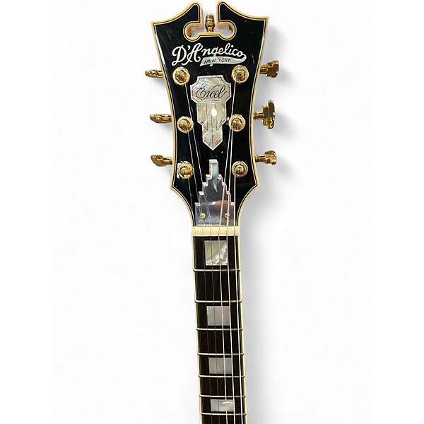 Used D'Angelico EX-DC Left Handed Vintage Natural Hollow Body Electric Guitar