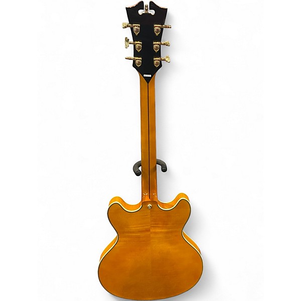 Used D'Angelico EX-DC Left Handed Vintage Natural Hollow Body Electric Guitar
