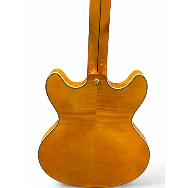 Used D'Angelico EX-DC Left Handed Vintage Natural Hollow Body Electric Guitar