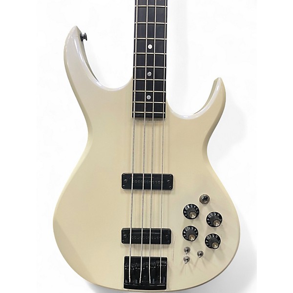 Used 1980s Carvin LB60 Pearl White Electric Bass Guitar