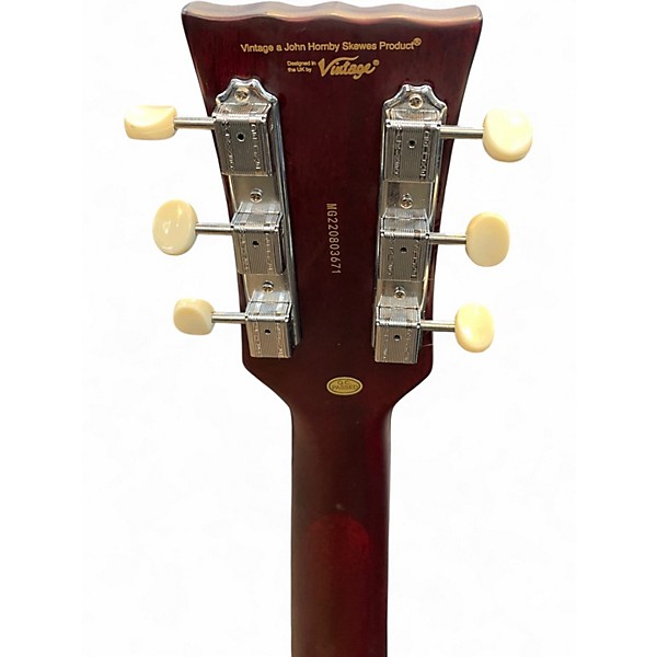 Used Vintage V130 Satin Red Solid Body Electric Guitar